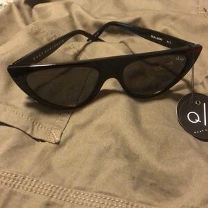 Quay Australia black sunglasses cat eyes black on black
